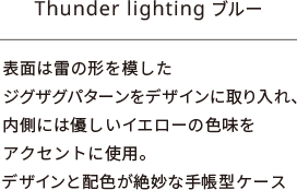 Thunder lightingu[F\ʂ͗̌`͂WOUOp^[fUCɎAɂ͗DCG[̐FANZgɎgpBfUCƔzF▭Ȏ蒠^P[X