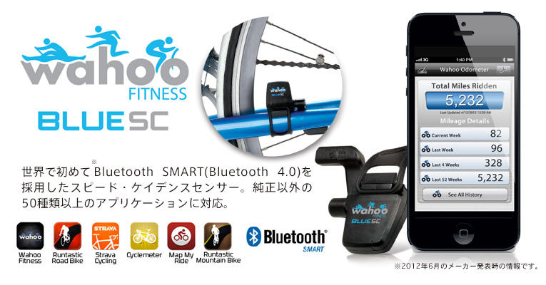 Wahoo Fitness スピード ケイデンスセンサー Blue Sc For Iphone