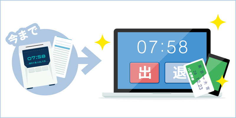 パソコンでタイムカード管理