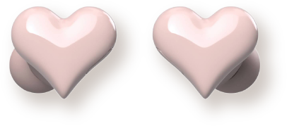 完全ワイヤレスホンHeartBudsの写真